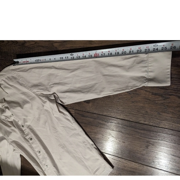 Calvin Klein Mens Dress Shirt Taupe 18 1/2 36/37 Slim Tall Stretch Non-Iron. - Picture 11 of 16